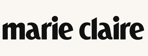Black 'marie claire' logo on a white background