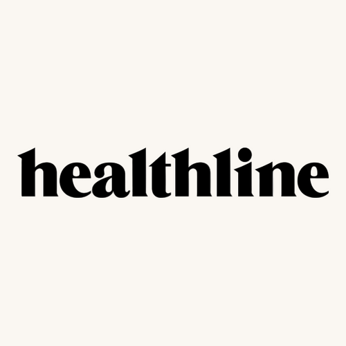 Healthline logo in black on a white background